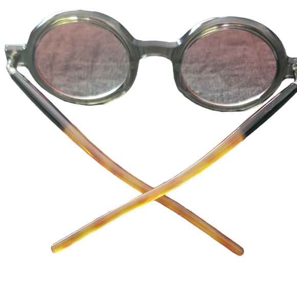 Trendy Retro Style Round Sunglasses for Men Women Y2K Oversized Gray/Pink - Picture 10 of 13